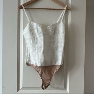 REVOLVE x Amanda Uprichard White Yellow Bodysuit